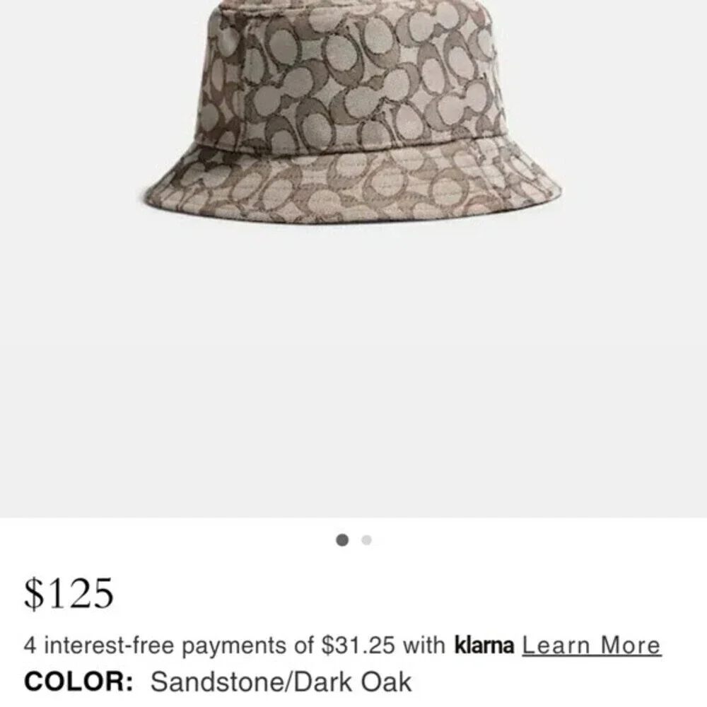Coach signature metallic bucket hat